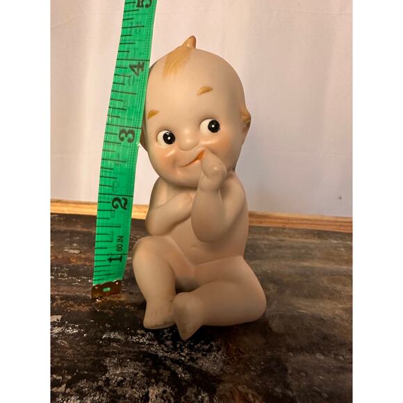 Vintage Kewpie Doll Sucking Thumb, Lefton Bisque Figurine - Picture 6 of 7